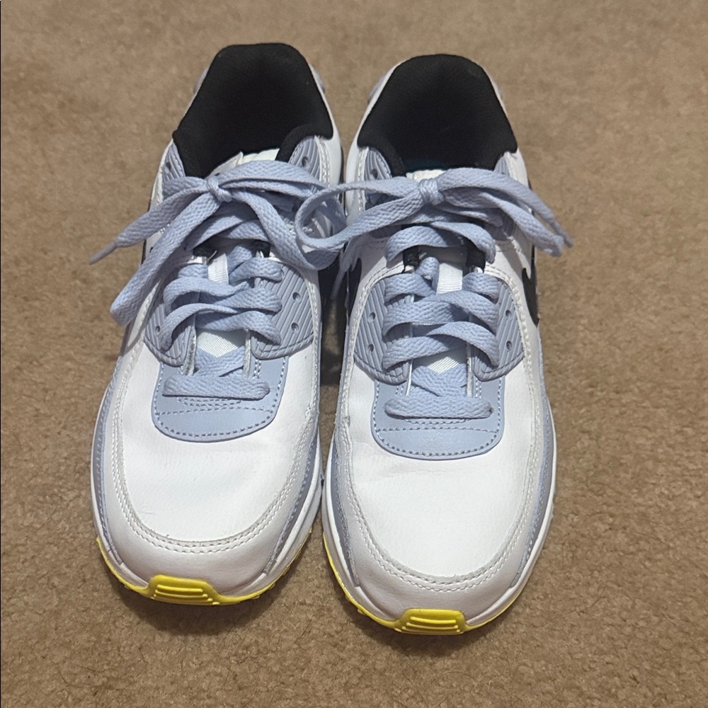 Nike White and Light Blue Athletic Shoes